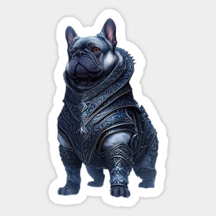 Badass Frenchie in Jotunheim Armor Version 2 Sticker